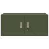  Tárolószekrény Olajzöld 90 x 40 x 40 cm Hidegen Hengerelt Acél