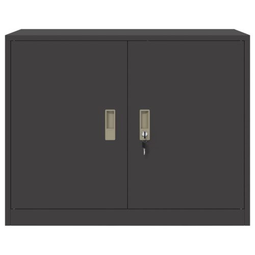  Tárolószekrény Fekete 90 x 40 x 70 cm Hidegen Hengerelt Acél