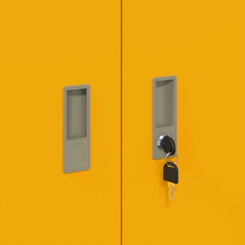  Tárolószekrény tárolóval Mustár sárga 90 x 40 x 70 cm