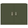  Tárolószekrény Olajzöld 90 x 40 x 70 cm Hidegen Hengerelt Acél
