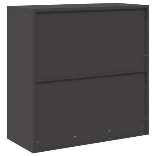  Tárolószekrény Fekete 90 x 40 x 90 cm Hidegen Hengerelt Acél