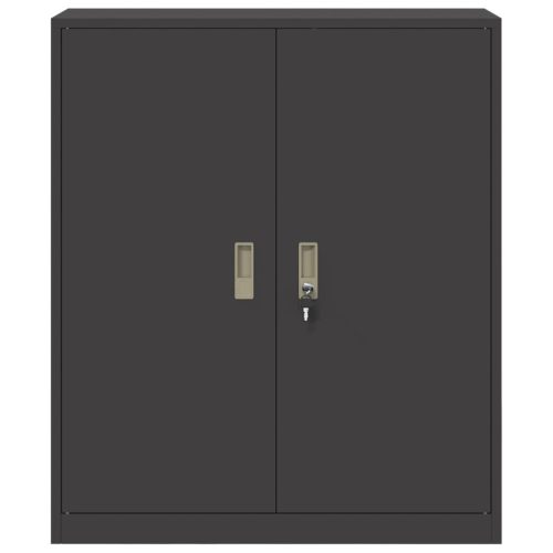  Tárolószekrény Fekete 90 x 40 x 105 cm Hidegen Hengerelt Acél