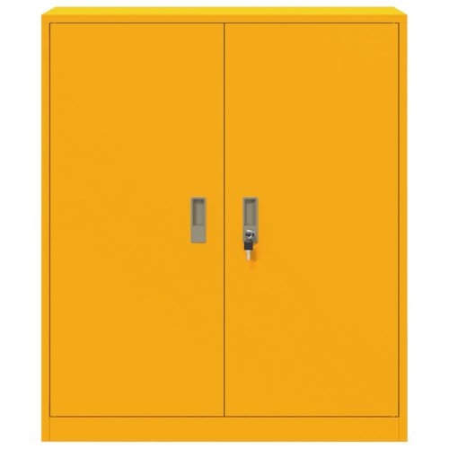  Tárolószekrény tárolóval Mustár sárga 90 x 40 x 105 cm