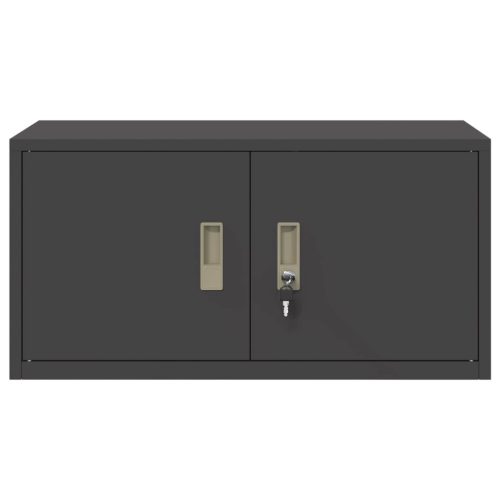  Tárolószekrény Fekete 80 x 40 x 40 cm Hidegen Hengerelt Acél