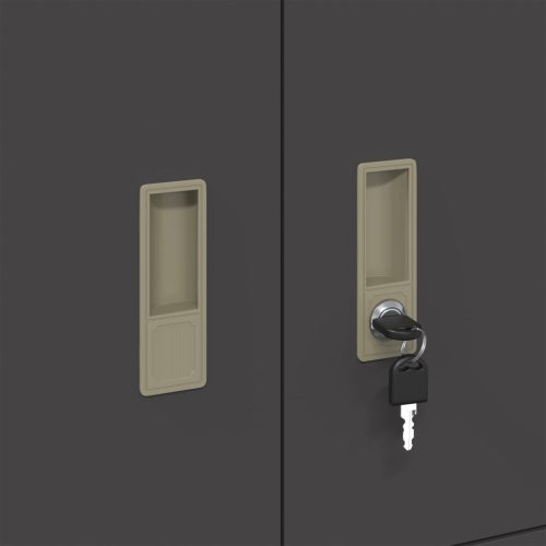  Tárolószekrény Fekete 80 x 40 x 40 cm Hidegen Hengerelt Acél