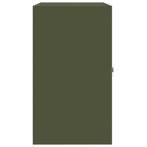  Tárolószekrény Olajzöld 80 x 40 x 70 cm Hidegen Hengerelt Acél