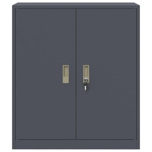  Tárolószekrény Antracit 80 x 40 x 90 cm Hidegen Hengerelt Acél
