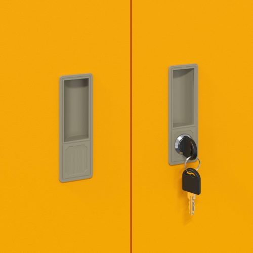  Tárolószekrény tárolóval Mustár sárga 80 x 40 x 90 cm