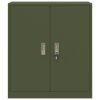  Tárolószekrény Olajzöld 80 x 40 x 90 cm Hidegen Hengerelt Acél
