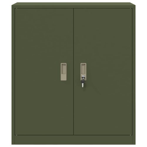  Tárolószekrény Olajzöld 80 x 40 x 90 cm Hidegen Hengerelt Acél