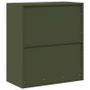  Tárolószekrény Olajzöld 80 x 40 x 90 cm Hidegen Hengerelt Acél