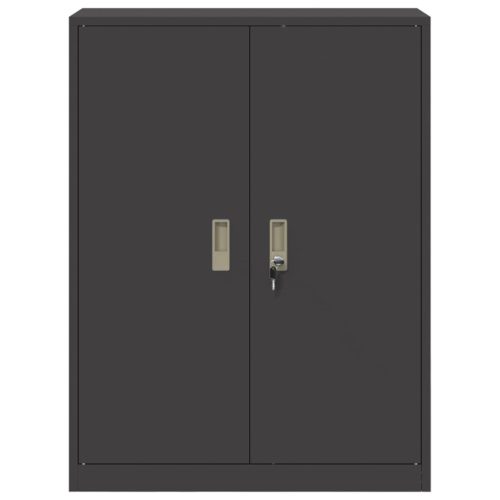  Tárolószekrény Fekete 80 x 40 x 105 cm Hidegen Hengerelt Acél