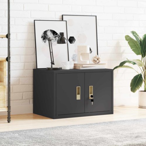  Tárolószekrény Fekete 60 x 40 x 40 cm Hidegen Hengerelt Acél