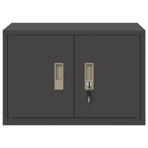  Tárolószekrény Fekete 60 x 40 x 40 cm Hidegen Hengerelt Acél