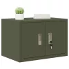  Tárolószekrény Olajzöld 60 x 40 x 40 cm Hidegen Hengerelt Acél