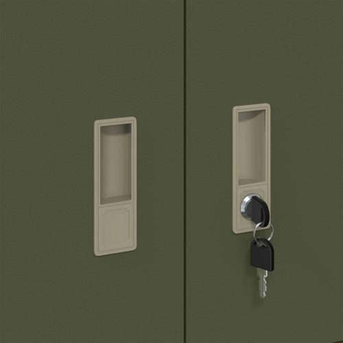  Tárolószekrény Olajzöld 60 x 40 x 40 cm Hidegen Hengerelt Acél