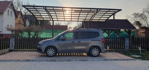 3x5,5m extra erős carport / autóbeálló féltető viharálló 140km/h-ig