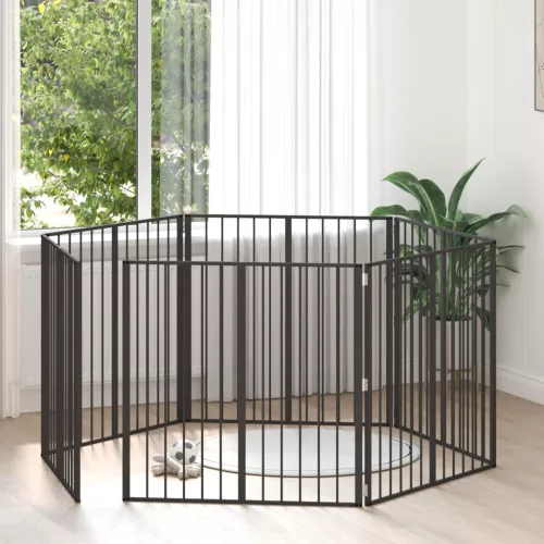  Kutya Kapu 6 pcs Fekete 100 x 100 cm Horganyzott acél