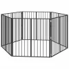  Kutya Kapu 6 pcs Fekete 100 x 100 cm Horganyzott acél