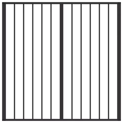  Kutya Kapu 6 pcs Fekete 100 x 100 cm Horganyzott acél