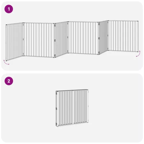  Kutya Kapu 6 pcs Fekete 100 x 100 cm Horganyzott acél