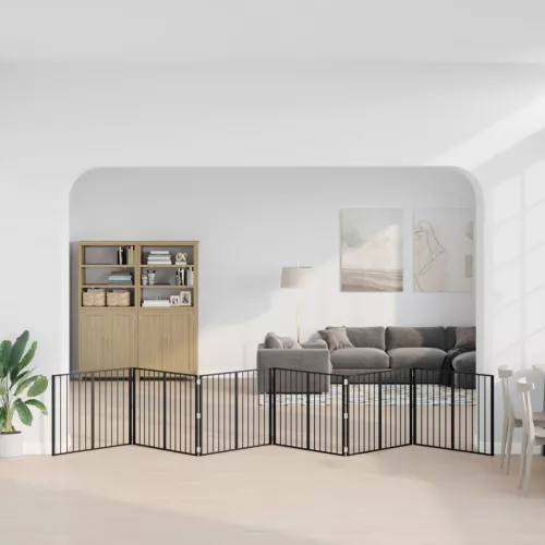  Kutya Kapu 6 pcs Fekete 100 x 80 cm Horganyzott acél