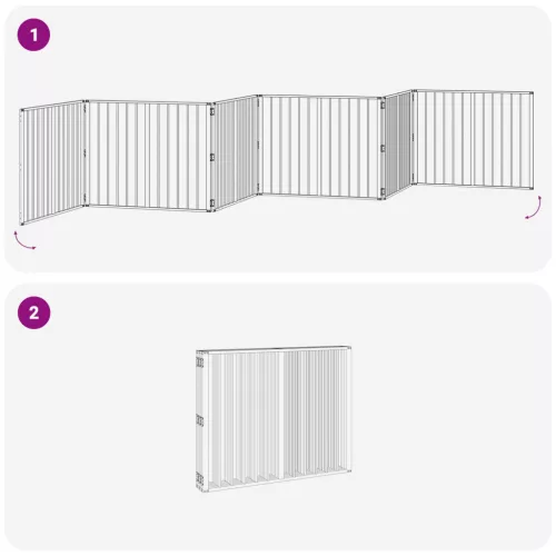  Kutya Kapu 6 pcs Fekete 100 x 80 cm Horganyzott acél