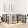  Kutya Kapu 8 pcs Fekete 100 x 80 cm Horganyzott acél