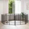  Kutya Kapu 8 pcs Fekete 100 x 80 cm Horganyzott acél