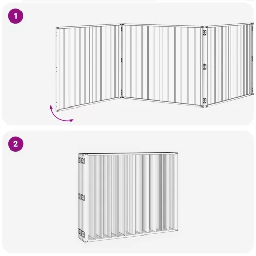  Kutya Kapu 8 pcs Fekete 100 x 80 cm Horganyzott acél