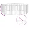  Kutya Kapu 8 pcs Fekete 100 x 80 cm Horganyzott acél