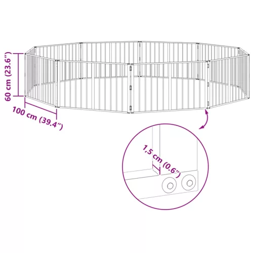  Kutya Kapu 10 pcs Fekete 100 x 60 cm Horganyzott acél