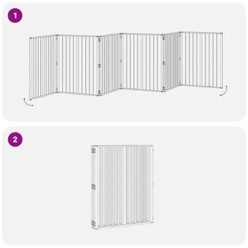  Kutya Kapu 6 pcs Fekete 80 x 100 cm Horganyzott acél