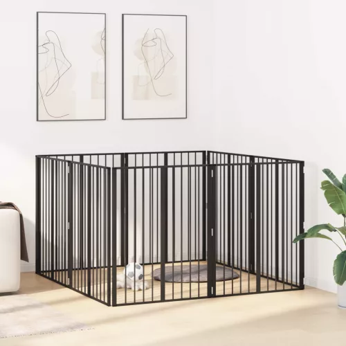  Kutya Kapu 8 pcs Fekete 80 x 100 cm Horganyzott acél