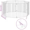  Kutya Kapu 8 pcs Fekete 80 x 100 cm Horganyzott acél