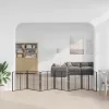  Kutya Kapu 6 pcs Fekete 80 x 80 cm Horganyzott acél