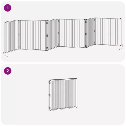  Kutya Kapu 6 pcs Fekete 80 x 80 cm Horganyzott acél