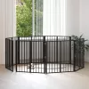  Kutya Kapu 8 pcs Fekete 80 x 80 cm Horganyzott acél