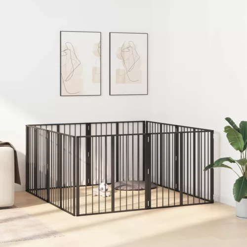 Kutya Kapu 8 pcs Fekete 80 x 80 cm Horganyzott acél