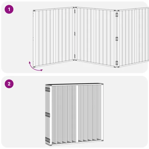  Kutya Kapu 8 pcs Fekete 80 x 80 cm Horganyzott acél