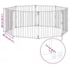  Kutya Kapu 8 pcs Fekete 80 x 80 cm Horganyzott acél