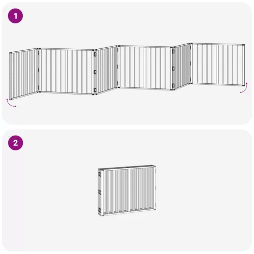  Kutya Kapu 6 pcs Fekete 80 x 60 cm Horganyzott acél