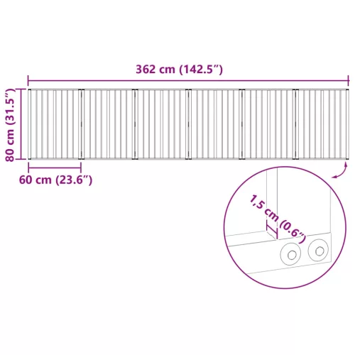  Kutya Kapu 6 pcs Fekete 60 x 80 cm Horganyzott acél