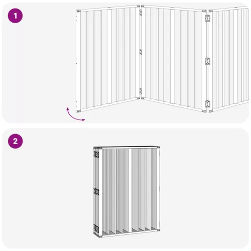  Kutya Kapu 8 pcs Fekete 60 x 80 cm Horganyzott acél