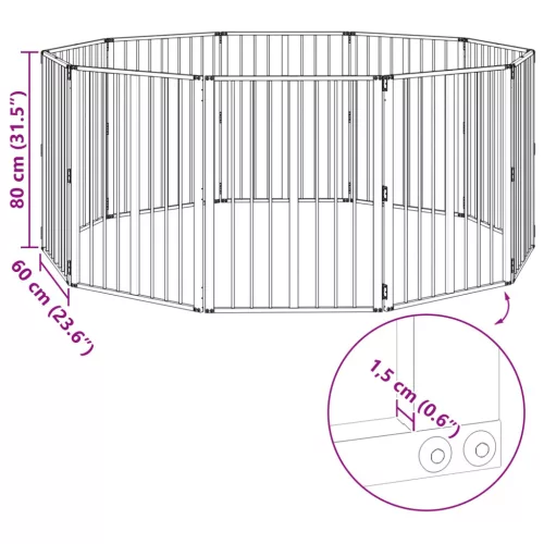  Kutya Kapu 10 pcs Fekete 60 x 80 cm Horganyzott acél