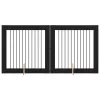  Kutyakerítés állványokkal 2 pcs Fekete Tölgy 100 x 100 cm
