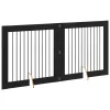  Kutyakerítés állványokkal 2 pcs Fekete Tölgy 100 x 100 cm