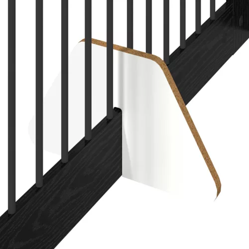  Kutyakerítés állványokkal 2 pcs Fekete Tölgy 100 x 100 cm