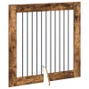  Kutyakerítés állványokkal 2 pcs Füstös Tölgy 100 x 100 cm
