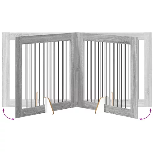  Kutyajátszó 2 pcs Szürke Sonoma 100 x 100 cm Horganyzott acél